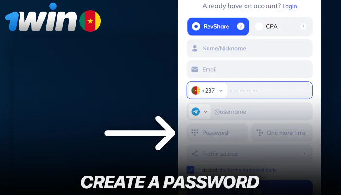 Create a strong password for your 1Win affiliate program account