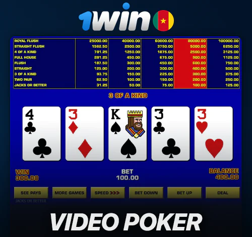 Play Video Poker online at 1Win