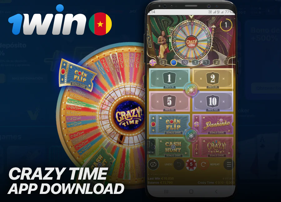 Download the 1Win app to play Crazy Time