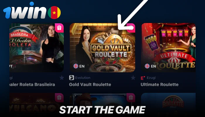 Choose a live game at 1Win Casino