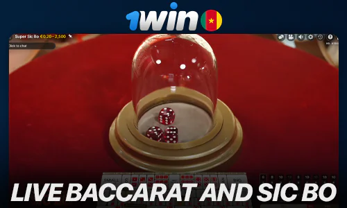 Sic bo and baccarat at 1Win live casino