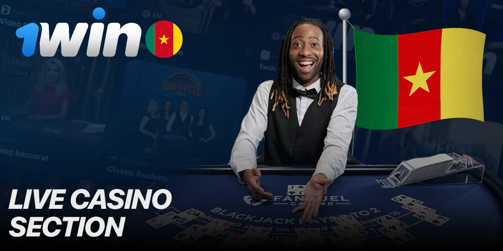 Live casino game on the 1Win Cameroon website