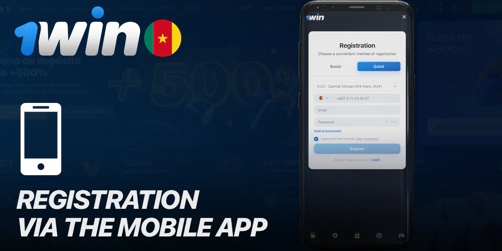 Register in the 1Win application