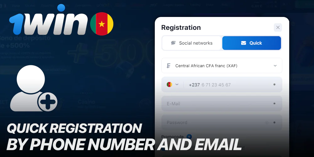 Registration on 1Win via telephone number