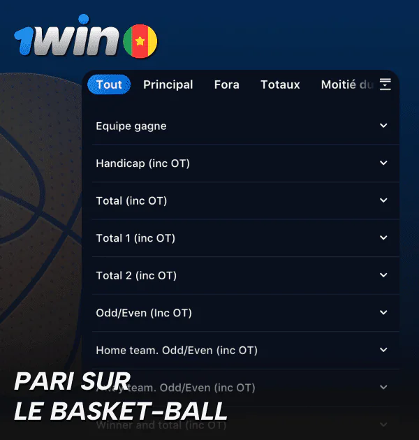 Les paris sur le basket-ball chez 1win au Cameroun