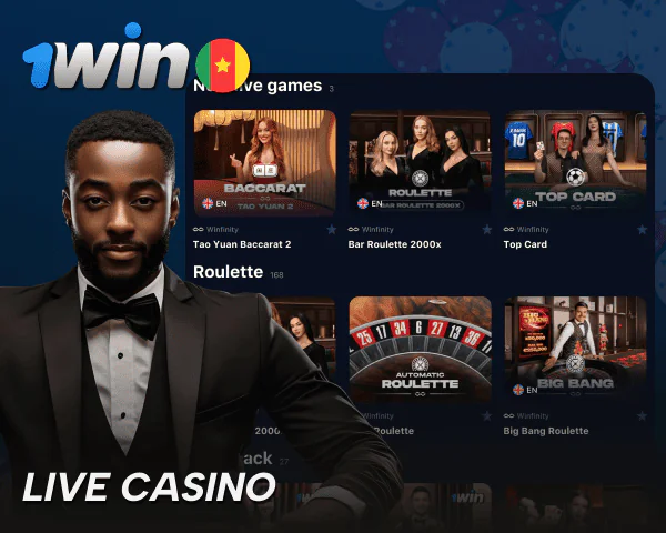 Live casino games at 1win