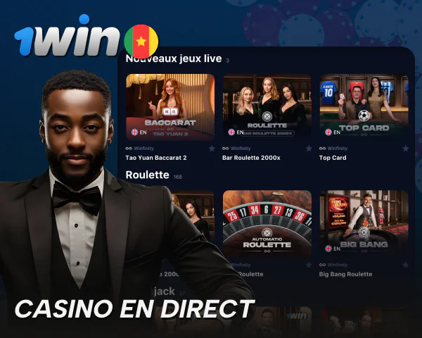 Jeux de casino en direct sur le site 1win